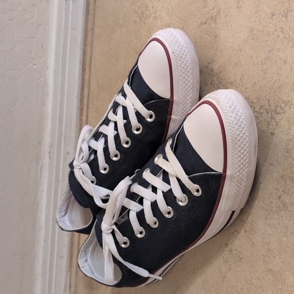 Converse Canvas Sneakers Navy White - Size 9 - Picture 2 of 10